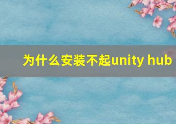 为什么安装不起unity hub